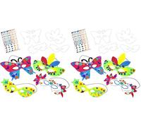 Cléopâtre - Kit de 4 Masques à Décorer avec 115 Gommettes Brillantes Holographiques - Loisirs Créatifs pour Enfants - Idéal pour Carnaval, Fête, Anniversaire (Lot de 2)