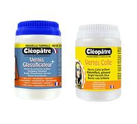 Cléopâtre - LCC3-250 - Vernis glassificateur - Pot 250 g & LCC1-250 - Vernis Colle brillant - Pot 250 g