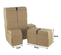 CLEOPATRE Lot de 196 briques cartons à monter soit même. Construisez, décorez et créez.