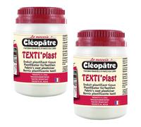 Cléopâtre Lot De 2 Texti'plasts En 250gr - Enduit Textile Pour Transformer Le Tissu En Toile Cirée
