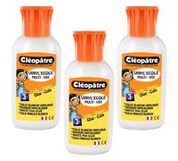 Cléopâtre Lot De 3 Colles Vinylique "Vinyl'école" En 55 Gr