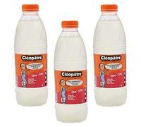 CLEOPATRE Lot de 3 Flacons de Recharge 1 Litre de Colle synthétique transparente