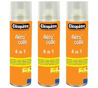 Cléopâtre Lot De 3 Sprays Colle 250ml Glue Aérocol 4 En 1 (Repositionnable, Ajustable, Orientable)