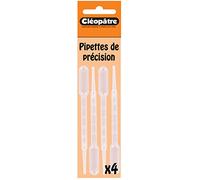 CLEOPATRE - Lot de 4 Pipettes de Précision Graduées - Adaptées pour transférer et mélanger les liquides