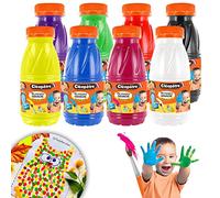 Gouaches bébé 2 en 1 Cléopâtre - Couleurs primaires - 8 x 250 ml