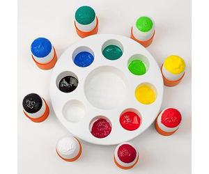 CLEOPATRE - Palette Peinture + 8 Pinceaux Tampons Mousse