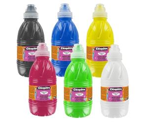 Cléopâtre PAM1X6 Lot de 6 Peintures Acryliques Princess Mérit, Couleurs Assorties, 500 ML, Set de 3000 Pièces