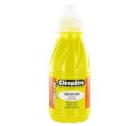 CLEOPATRE Pot de gouache Nefertari jaune primaire 250ml x 8, dès 3 ans, avec pinceau et entonnoir intégré