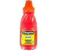 Cléopâtre -Peintures Gouache à Effet Néfertari - Rouge Fluo - Flacon 250 ml