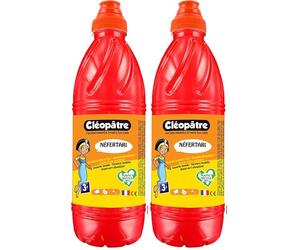 Cléopâtre - PGBB1-13C - Peinture Gouache Néfertari Baby - Rouge Vif - Flacon 1 L (Lot de 2)