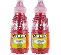 Cléopâtre - PP250-13C - Peinture Pailletée - Rouge - Flacon 250 ml (Lot de 2)