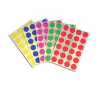 CLEOPATRE Sachet de 30 planches de gommettes rondes 40mm. 5 Couleurs 6 planches par couleur.