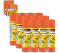 Cléo'stick-Boîte De 12 Bâtons De Colle,Plastique Recyclé-Sans Solvant-Tubes De Colle 8g-Idéal Pour École,Bureau,Fournitures Scolaires