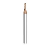 Cleqee 1 fraise à queue en carbure de tungstène, fraise carrée de 2 mm, revêtement AlTiN, 4 lames de foret hélicoïdal CNC, longueur de la lame 5 mm x longueur totale 50 mm x diamètre de la tige 4 mm