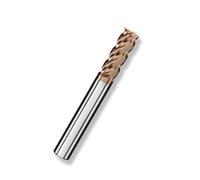 Cleqee 1 fraise à queue en carbure de tungstène, fraise carrée de 6 mm, revêtement AlTiN, 4 lames de foret hélicoïdal CNC, longueur de la lame 15 mm x longueur totale 50 mm x diamètre de la tige 6 mm