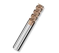 Cleqee 1 fraise à queue en carbure de tungstène, fraise carrée de 8 mm, revêtement AlTiN, 4 lames de foret hélicoïdal CNC, longueur de la lame 20 mm x longueur totale 60 mm x diamètre de la tige 8 mm