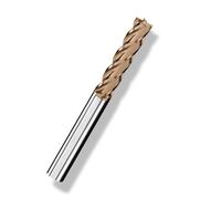 Cleqee 1 fraise à queue en carbure de tungstène, fraise carrée de 8 mm, revêtement AlTiN, 4 lames de foret hélicoïdal CNC, longueur de la lame 25 mm x longueur totale 75 mm x diamètre de la tige 8 mm