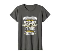 Clerc Idea Le Plus Grand Clerc du Monde T-Shirt, Femme, Asphalte, M
