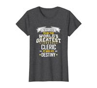 Clerc Idea Le Plus Grand Clerc du Monde T-Shirt, Femme, Chiné Foncé, M