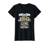 Clerc Idea Le Plus Grand Clerc du Monde T-Shirt, Femme, Noir, M