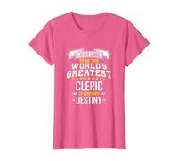 Clerc Idea Le Plus Grand Clerc du Monde T-Shirt, Femme, Rose Chiné, M