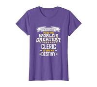 Clerc Idea Le Plus Grand Clerc du Monde T-Shirt, Femme, Violet Chiné, M