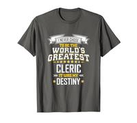 Clerc Idea Le Plus Grand Clerc du Monde T-Shirt, Homme, Asphalte, M