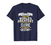 Clerc Idea Le Plus Grand Clerc du Monde T-Shirt, Homme, Bleu Marine, M