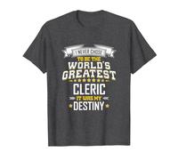 Clerc Idea Le Plus Grand Clerc du Monde T-Shirt, Homme, Chiné Foncé, M