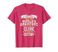 Clerc Idea Le Plus Grand Clerc du Monde T-Shirt, Homme, Rouge Chiné, M