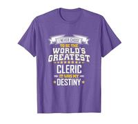Clerc Idea Le Plus Grand Clerc du Monde T-Shirt, Homme, Violet Chiné, M