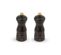 Clermont Duo Moulins à poivre et à sel - Bois de hêtre - Chocolat - 13 cm
