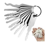 Clés 10pcs Keys en acier inoxydable Clés squelettes 2.9x0.7 pouces Remplacement mater