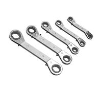 Clés à cliquet à double extrémité chromée de vanadium en acier à cliquet multifonctionnel Spanner Set 5pcs pour la réparation automatique des machines industrielles Rénovation de