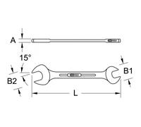 Clés à fourche 18x19mm KS TOOLS - 517.0712