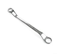 Clés à molette décalée, métrique, 45 degrés de long, double pour anneau, acier au chrome vanadium, qualité professionnelle pour espaces restreints (24 x 27 mm)