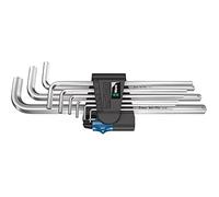 Clés coudées métriques chromées - WERA - 950/9 Christmas Hex-Plus HF 1 - 6 pans ou hexagonal