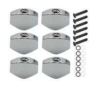Clés d'accordage de guitare électrique - 6 pièces de bouton carré de rechange - Pièces de guitare acoustique | pour joueurs musiciens amateurs de musique, studio à domicile, voyage, électrique