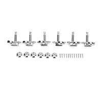 Clés d'Accordage Guitare Métal 6Pcs Argent, Rapport de Démultiplication 1:15, Demi - Fermées, 3L3R, Design Rétro Ovale - Action Lisse, Précise, Installation Facile Tous Styles de