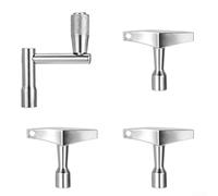 Clés de batterie en acier chromé, accordeurs standard 1/4 pour la plupart des modèles de batterie, outil multifonction portable pour un réglage facile des instruments