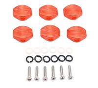 Clés De Guitare Professionnelles Boutons Pour Mécaniques | Accordeurs de guitare boutons de tête de Machine e réglage blanche petits boutons carrés lot de 6(Red Pearl)