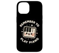 Clés de Piano Amusantes et Mignonnes « Remember to Play Piano » Coque pour iPhone 14