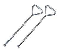 Clés de regard Faithfull (paire), embout en T, zinguées robustes - 520 mm