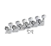 Clés de réglage de cordes de guitare électrique, 6 pièces, chevilles, têtes de Machine 6R /6L, petit bouton Jeu De Chevilles D'accordage Pour Guitare (Color : Silver 6L)