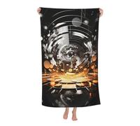 Clés De Solfège Musicales Drap De Plage Séchage Rapide Drap De Bain Grande Serviettes De Sauna pour Gym Voyage Spa Piscine 80X130Cm