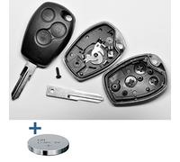 Clés de Voiture Télécommande 1 x boîtier 3 boutons + 1 x Vierge vac102 + 1 x pile cr2016 + 1 x Barrette à batterie pour Renault/Dacia/Opel