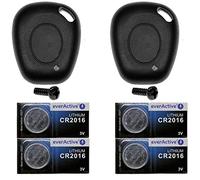Clés de Voiture Télécommande 2 x boîtier + 4 x pile cr2016 + 2 x Vis assorties pour Renault