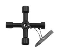 Clés dynamométriques pour clés d'armoire - Clé pour portes de poche | Clés dynamométriques avec poignée antidérapante | Clé croisée, clé de porte portable, design compact pour valve