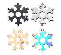 Clés En Forme De Flocon De Neige 4 Pièces, Clés Multifonctions, Outils Portables, Outils En Acier Inoxydable, Outils Créatifs