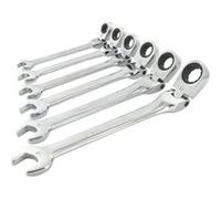 cles mixtes a cliquet,articulees inclinables, 6 cles de 8 à 17 - Silverline G